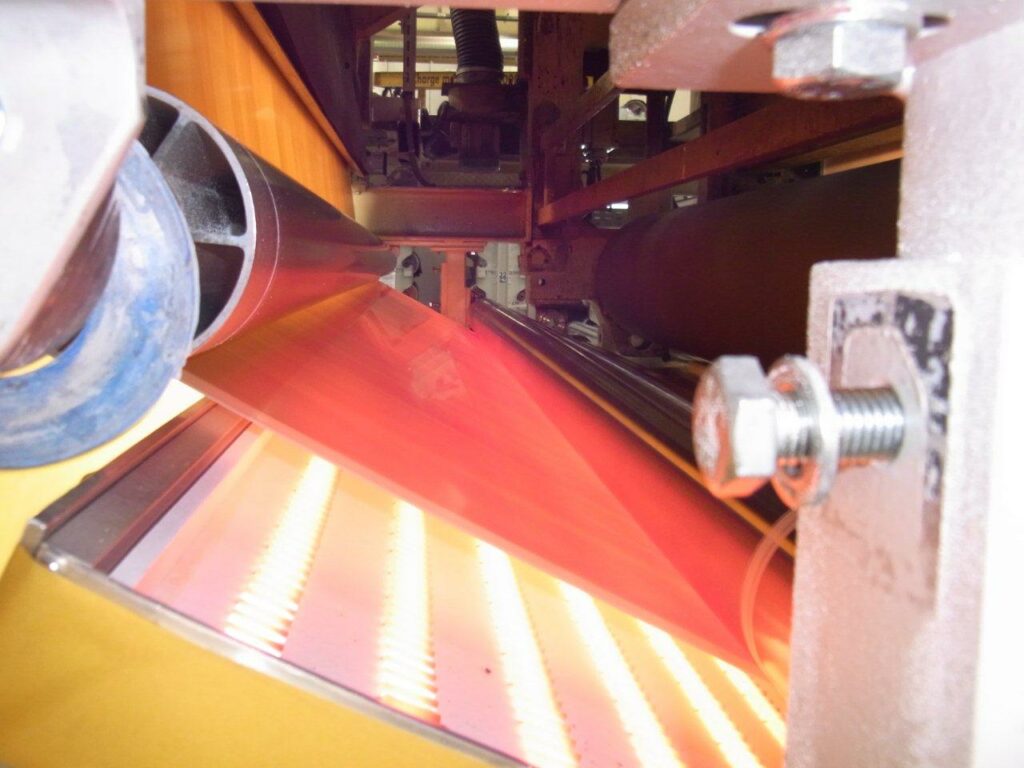 séchage et cuisson textile par de l'infrarouge